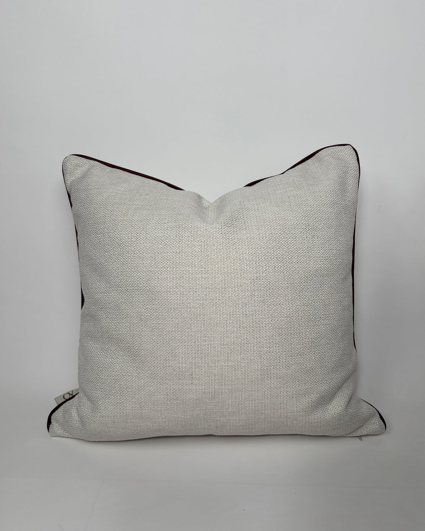 Keten, Bordo Suni Deri Kırlent Kılıfı