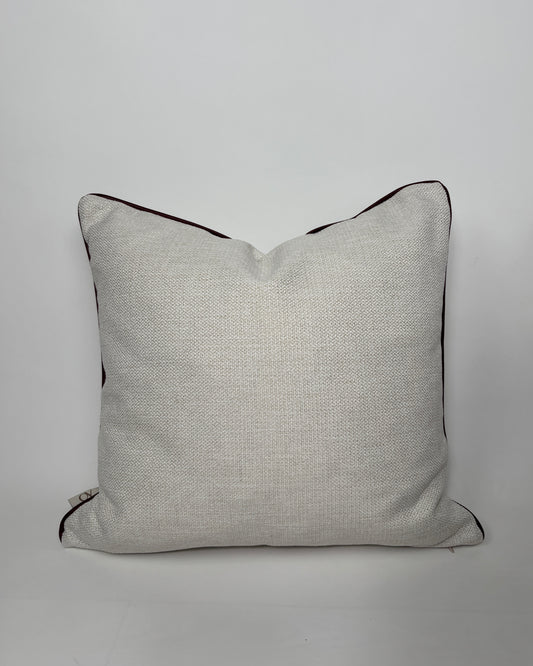 Keten, Bordo Suni Deri Kırlent Kılıfı